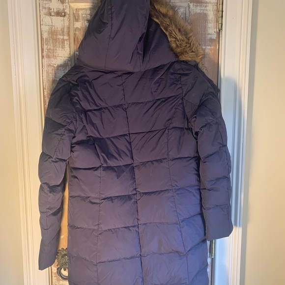 Navy Blue Cole Hahn winter puff jacket with hood - Picture 3 of 4